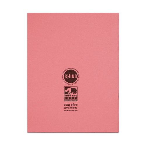 RHINO 9 x 7 Exercise Book 48 Page, Pink, B (Pack of 10)