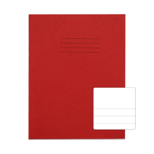 Rhino Project Book Top Blank Bottom 15mm Ruled 230X180mm Red 32 Page Pack Of 100 Pw02320 3P