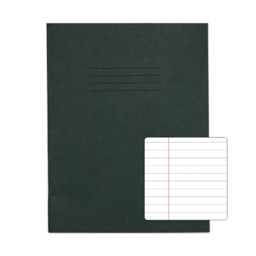 Rhino Exercise Book 8mm Ruled Margin 230X180mm Dark Green 48 Page Pack Of 100 Ex35263 3P