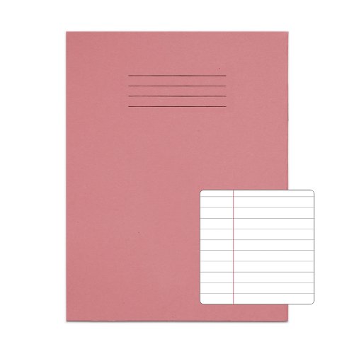 Rhino Exercise Book 8mm Ruled Margin 230X180mm Pink 48 Page Pack Of 100 Ex352144 3P