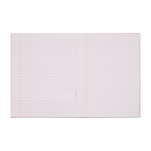 RHINO 9 x 7 Exercise Book 48 pages / 24 Leaf Pink 8mm Lined with Margin