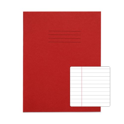 Rhino Exercise Book 8mm Ruled Margin 230X180mm Red 48 Page Pack Of 100 Ex35289 3P