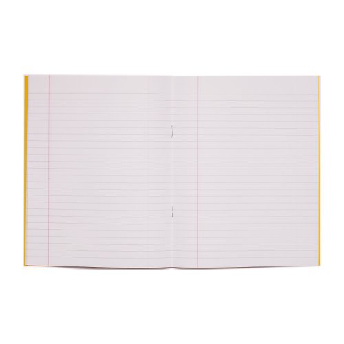 Rhino 9 x 7 Exercise Book 80 Page Ruled F8M Yellow (Pack 100) - VEX554-148-6