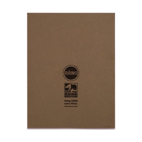 RHINO 9 x 7 Exercise Book 80 Pages / 40 Leaf Grey 8mm Lined with Margin