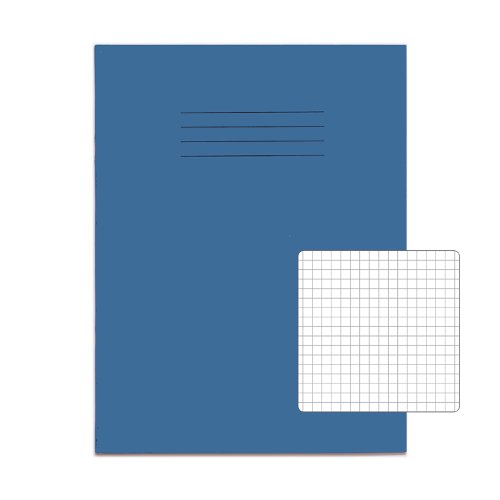 RHINO 9 x 7 Exercise Book 80 Pages / 40 Leaf Light Blue 5mm Squared