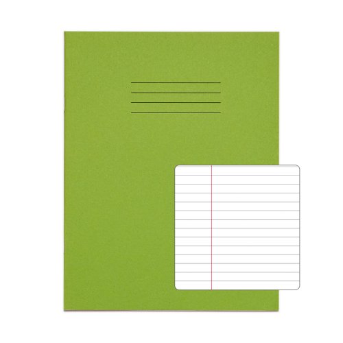 Rhino Exercise Book 6mm Ruled Margin 230X180mm Light Green 80 Page Pack Of 100 Ex554177 3P