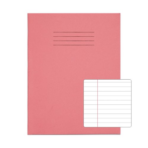 Rhino Exercise Book 8mm Ruled Margin 230X180mm Pink 80 Page Pack Of 100 Ex554164 3P