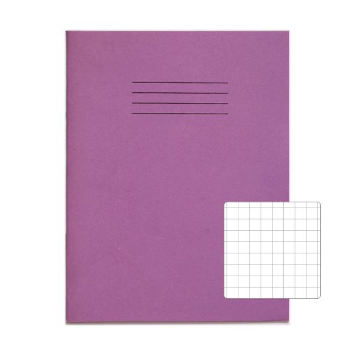 Rhino Exercise Book 10mm Square 230X180mm Purple 80 Page Pack Of 100 Ex554340 3P