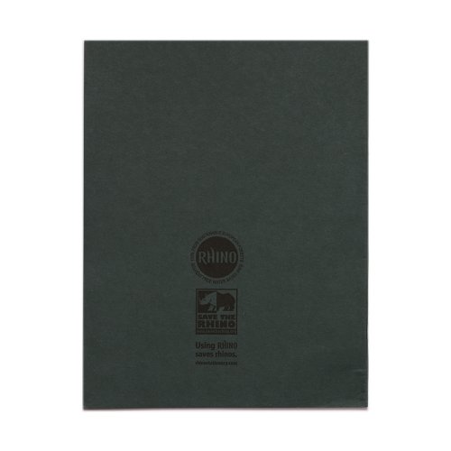 Rhino 9 x 7 Exercise Book 80 Page Ruled F8M Dark Green (Pack 100) - VEX554-83-6