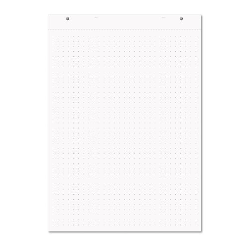 14867VC | Big and spacious, this great quality RHINO A1 20mm dot grid flip chart pad is the perfect canvas to assist you during meetings, brainstorming sessions and to encourage teamwork and discussion in class, online or in person. The 30 perforated sheets of sustainably sourced and PEFC certified 80gsm dotted paper provide plenty of space and flexibility. Use the dots to create flow charts, graphs, mind maps, bulleted lists or to map out business plans and projects. And when you’ve filled the sheet, simply flip it over and start from scratch or tear off and store your work.