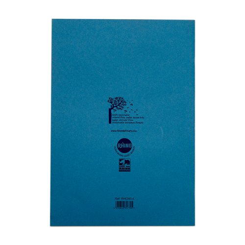 RHINO A4 Perforated Counsels/Council Notebook 96 Page, Light Blue, F8 (Pack of 80)