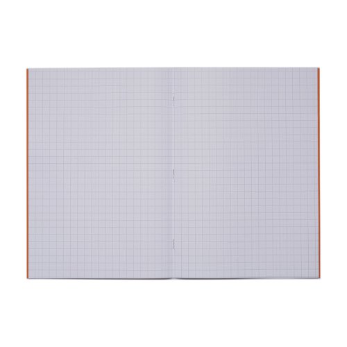 Rhino A4 Exercise Book 32 Page 10mm Squared Orange (Pack 100) - VDU014-155-6 Victor Stationery