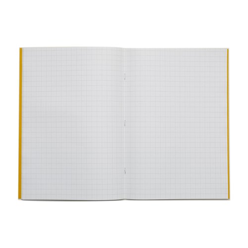 Rhino A4 Exercise Book 32 Page 10mm Squared Yellow (Pack 100) - VDU014-152-0 15161VC