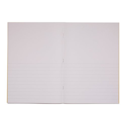 RHINO A4 Exercise Book 32 Pages / 16 Leaf Yellow Top Half Plain and Bottom Half 13mm Lined