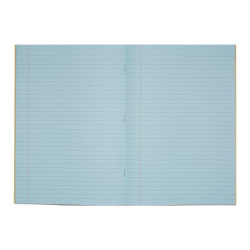 RHINO A4 Special Exercise Book 48 Page, Yellow with Tinted Blue Paper, F8M (Pack of 50)