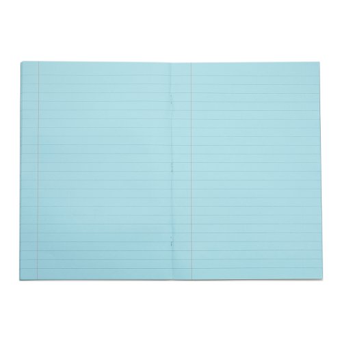 RHINO A4 Special Exercise Book 48 Page, Light Blue with Tinted Blue Paper, F12M (Pack of 50) Exercise Books & Paper EX681111B-8