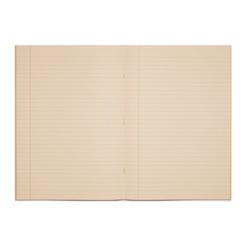 RHINO A4 Special Exercise Book 48 Page, Yellow with Tinted Cream Paper, F8M (Pack of 10)