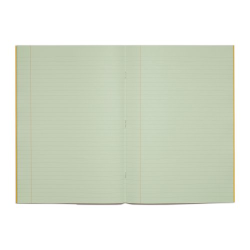 14566VC - Rhino A4 Special Exercise Book 48 Page Ruled F8M Yellow with Tinted Green Paper (Pack 10) - EX68139G-0