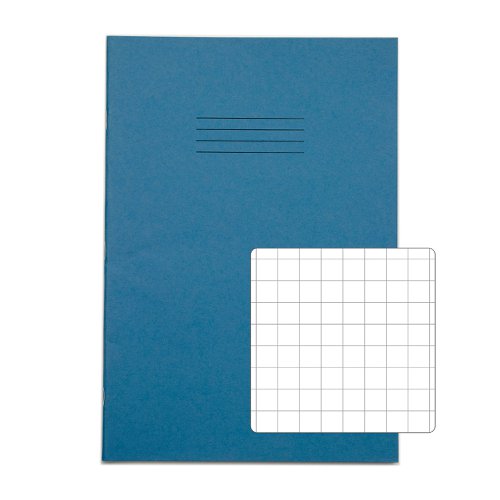 14419VC - Rhino A4 Exercise Book 64 Page 10mm Squares S10 Light Blue (Pack 50) - VEX677-995-8