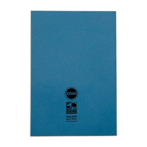Rhino A4 Exercise Book 64 Page 10mm Squares S10 Light Blue (Pack 50) - VEX677-995-8