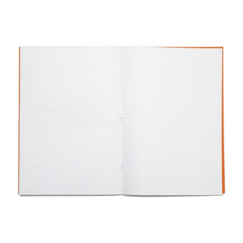 Rhino A4 Exercise Book 64 Page 7mm Squares S7 Orange (Pack 50) - VEX677-705-6 Exercise Books & Paper 14412VC