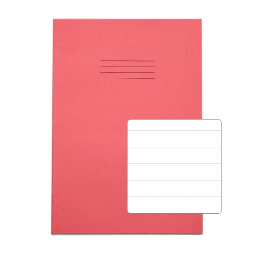 RHINO A4 Exercise Book 64 Page, Pink, F15 (Pack of 10)