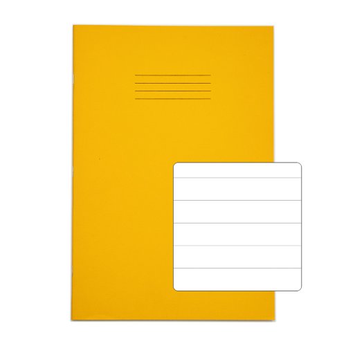 RHINO A4 Exercise Book 64 Page, Yellow, F15 (Pack of 10)