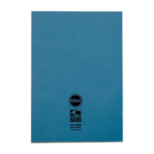 Rhino A4 Exercise Book 80 Page 20mm Squared Light Blue (Pack 50) - VEX668-3735-4 Victor Stationery