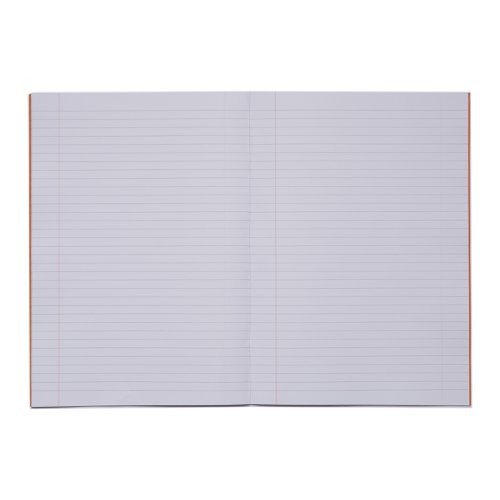14342VC - Rhino A4 Exercise Book 80 Page Ruled F8M Orange (Pack 50) - VEX668-1465-0