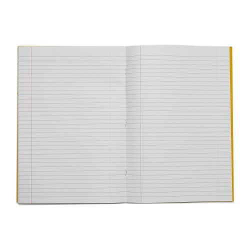 Rhino A4 Exercise Book 80 Page Ruled F8M Yellow (Pack 50) - VEX668-945-8 Victor Stationery