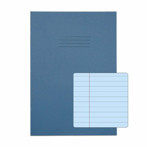 Rhino A4 Special Exercise Book 48 Page Light Blue With Tinted Blue Paper F8M (Pack 10) - EX68197B-8