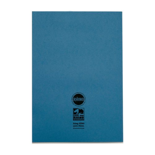 Rhino A4 Exercise Book 32 Page Plain Light Blue (Pack 100) - VDU014-84-2