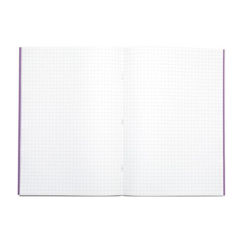 RHINO A4 Exercise Book 64 Pages / 32 Leaf Purple 7mm Squared (Pack of 50)