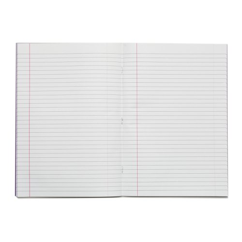 Rhino A4 Exercise Book 48 page Feint Ruled 8mm With Margin Purple (Pack 100) - VEX681-42-8