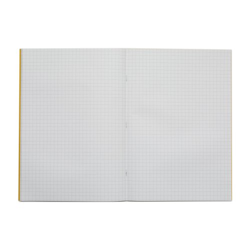 Rhino A4 Exercise Book 32 Page 7mm Squared Yellow (Pack 100) - VDU014-100-6
