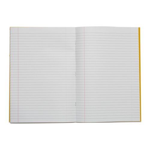 Rhino A4 Exercise Book 32 Page Feint Ruled 8mm With Margin Yellow (Pack 100) - VDU014-62-4