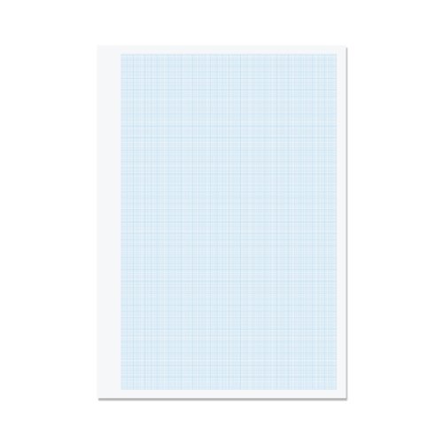 RHINO A4 Graph Paper Unpunched 1000 Pages / 500 Leaf 1:5:10 Graph Ruling