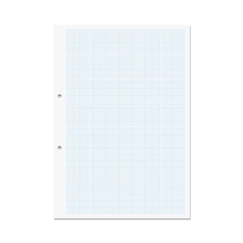 RHINO A4 Punched Graph Paper 500 Leaf, 2:10:20 Graph Ruling (Pack of 5)