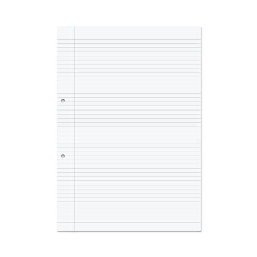 VLL060-57-2 | Always handy, this ream of RHINO A4 loose leaf exercise paper is a great classroom backup for missing exercise books, tests, exams, for practicing, homework, or project notes. With 500 A4 leaves of 75gsm education-standard smooth white paper, this lined exercise paper is ideal for making notes, and is suitable for writing on both sides. And with 2 pre-punched holes, filing your work and notes is quick and easy.