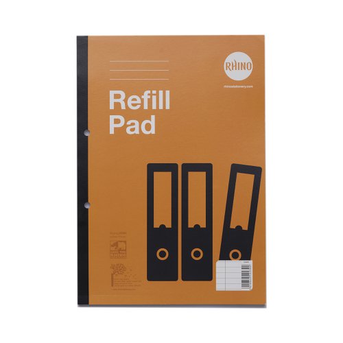 Rhino Refill Pad 6mm Ruled Margin Sidebound A4 80 Leaves Pack of 6 SANM 3P