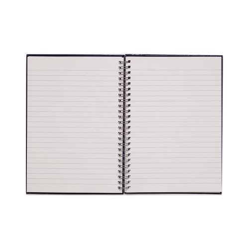 616467 | High-quality 160 page wirebound notebook in a handy A5 size. The high-quality paper, ruled with 8mm ruled feint lines is ideal for writing on both sides.