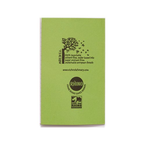 RHINO A6+ Exercise Book 48 page, Green Light, F7 (Pack of 100)