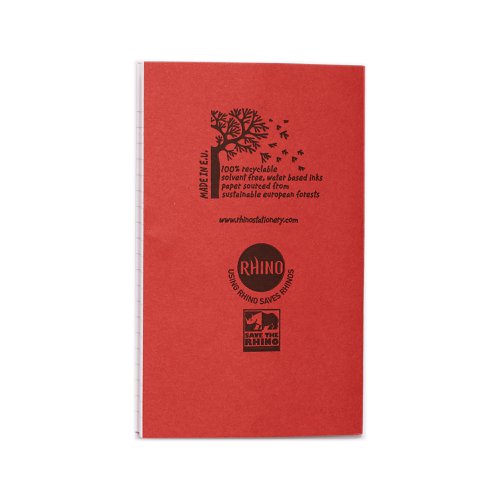 610128 Notebook 7mm Ruled 165X102mm Red 48 Page Pack Of 100 Nb01278 3P