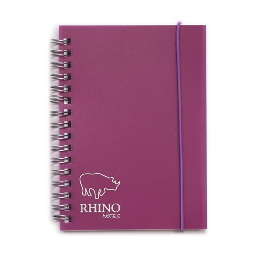 616474 | This is where you show your true colours.With these vibrant Rhino A6 polypropylene notebooks, you can inject some colour into your working week – and maybe even get excited about making notes at those dreaded after-lunch meetings. Thanks to its plastic cover, it’s resistant to humidity, wipe-clean, and dependably durable.But, at the same time, it’s not our job to steal your spotlight. So, inside, you’ll find 200 wonderfully simple white pages, ruled and ready for your most impressive work.