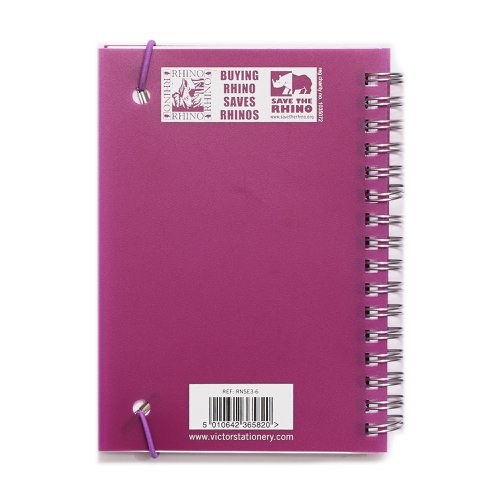 616474 | This is where you show your true colours.With these vibrant Rhino A6 polypropylene notebooks, you can inject some colour into your working week – and maybe even get excited about making notes at those dreaded after-lunch meetings. Thanks to its plastic cover, it’s resistant to humidity, wipe-clean, and dependably durable.But, at the same time, it’s not our job to steal your spotlight. So, inside, you’ll find 200 wonderfully simple white pages, ruled and ready for your most impressive work.