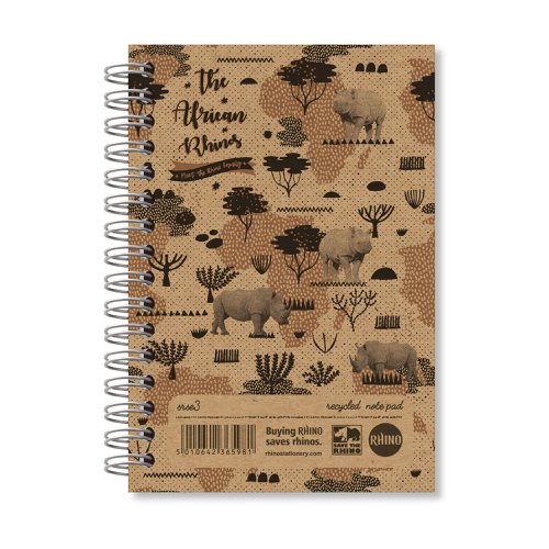 RHINO A6 Recycled Twinwire Notebook 200 page, F7 (Pack of 6)