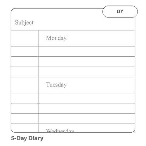 RHINO 8 x 6 Homework Diary 84 Page, 5-Day Week (Pack of 100)