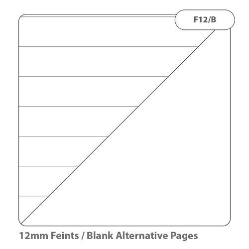 Rhino 9 x 7 A5+ Exercise Book 48 Page Feint Ruled 12mm With Plain Reverse Orange (Pack 100) - VAG014-2 Victor Stationery