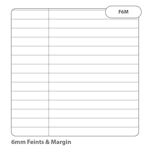 Rhino A4 Refill Pad 160 Page Feint Ruled 6mm With Margin (Pack 6) - HANM-4