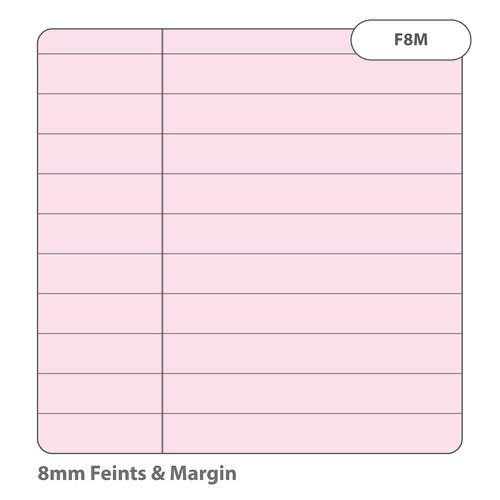 RHINO A4 Special Refill Pad 50 Leaf, Pink Tinted Paper, F8M (Pack of 6) Refill Pads PHAPFM-8